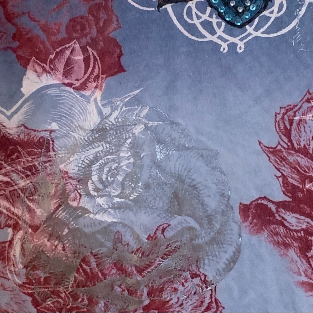 Sinful by Affliction Rhinestone and Rose Top - Picture 4 of 10